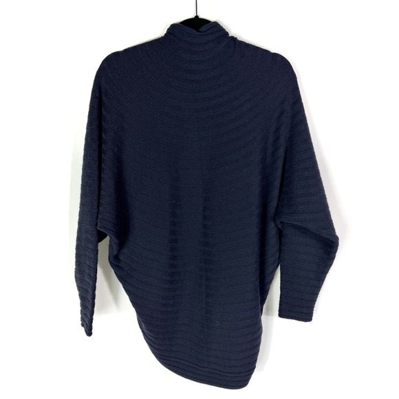 Ralph Lauren Black Label Cardigan Navy Blue 100% Cashmere Ribbed Cocoon Sz M - Picture 8 of 8